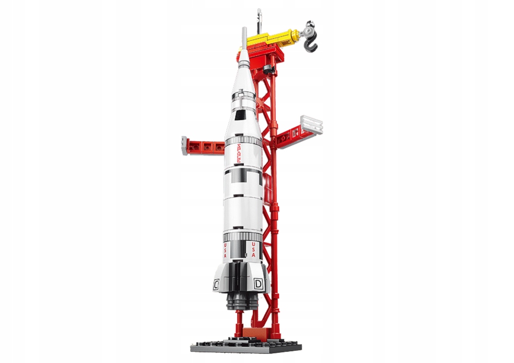 Imponująca rakieta kosmiczna z platformą startową