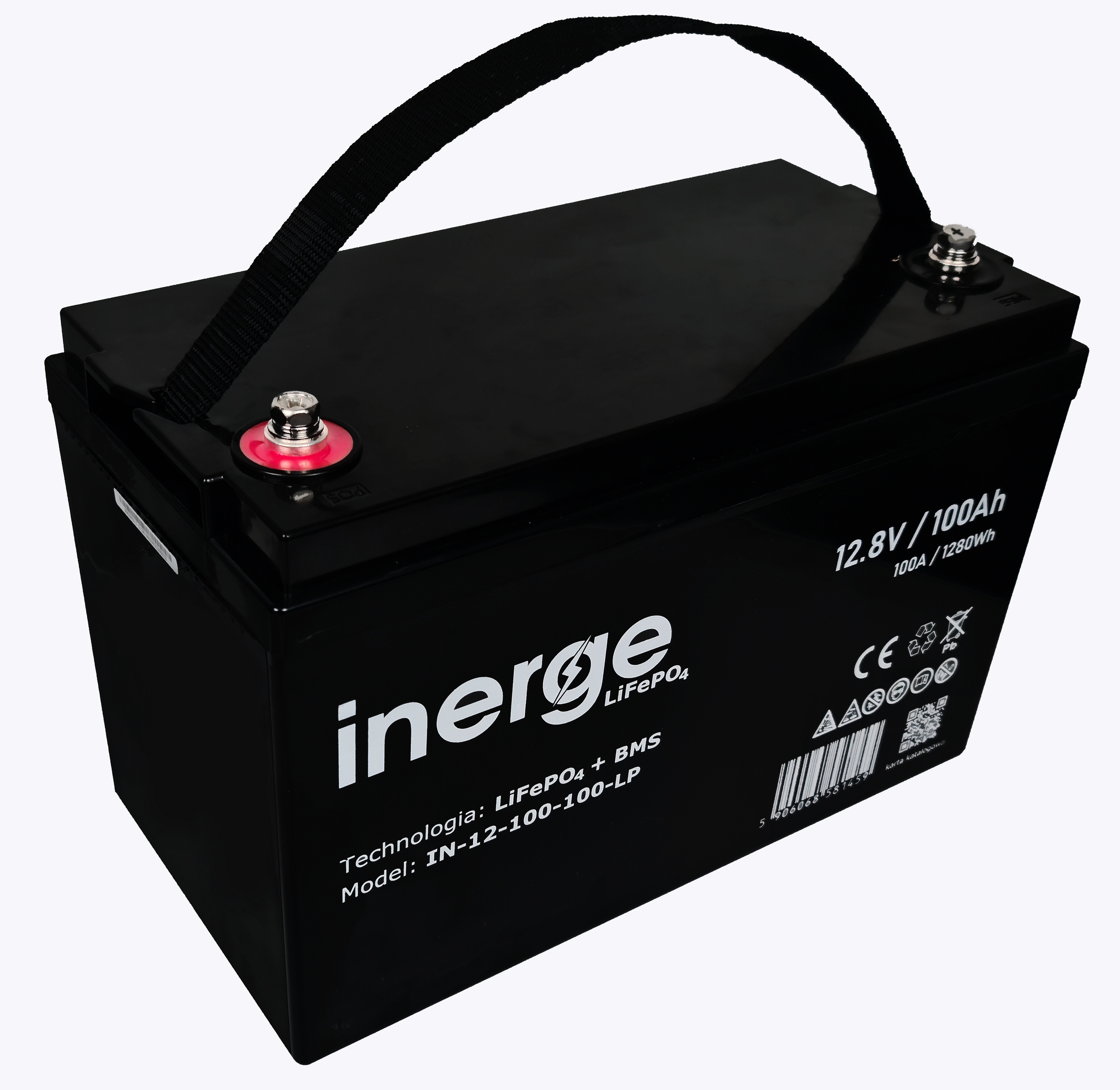 Akumulator LiFePO4 12V 100Ah (100A) + BMS Inerge – Wydajność i niezawodność