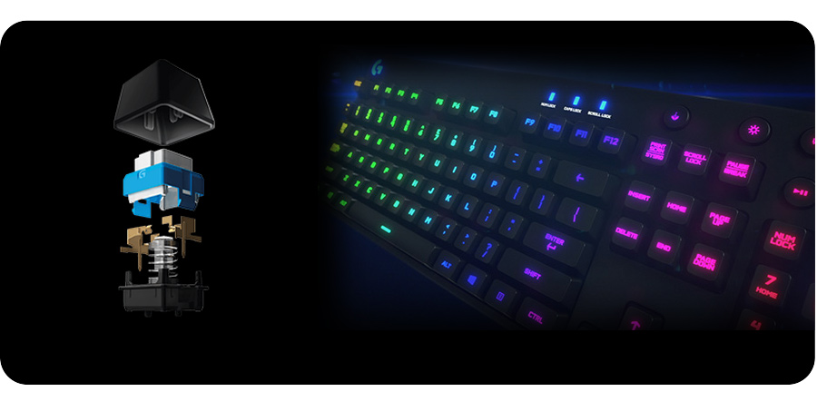 Klawiatura przewodowa Logitech G810 ORION SPECTRUM klawisze + The Division