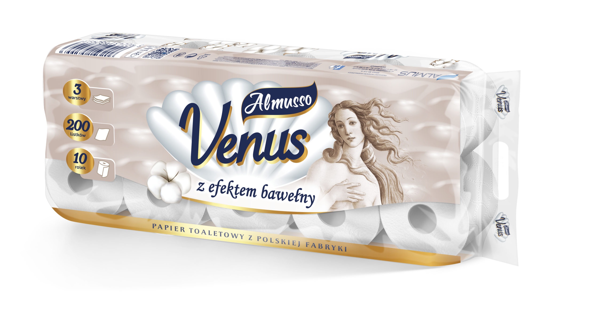 Almusso Venus – Papier toaletowy 3-warstwowy dla Twojego komfortu