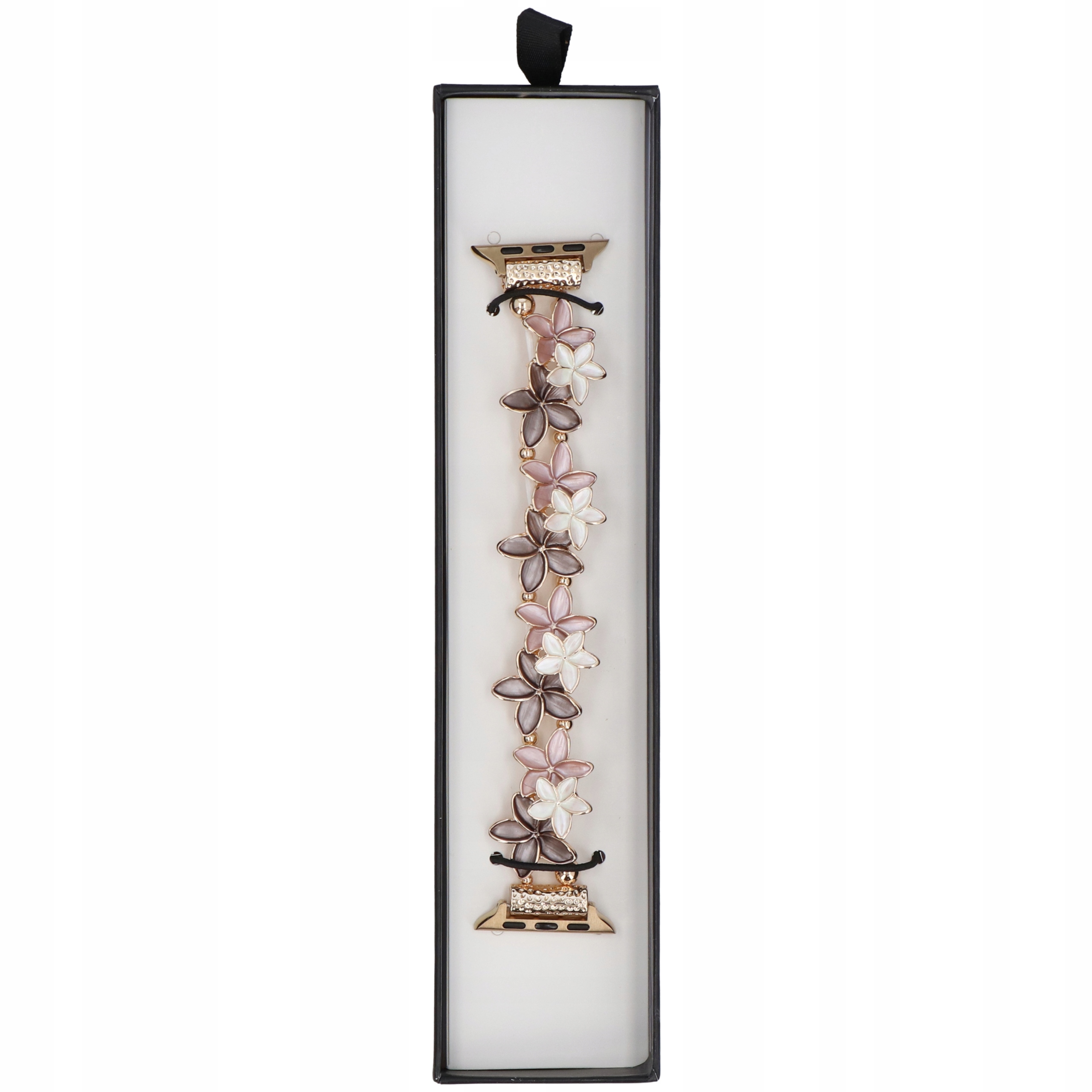 Bransoleta do smartwatcha Gleam Jasmine Stretch Bracelet Pink Coffee do Apple Watch 38/40/41mm – Elegancja i styl