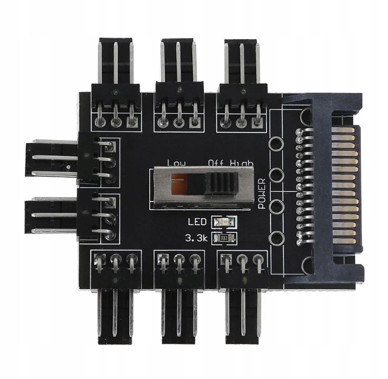 Manualne sterowanie prędkością wentylatorów – Przyciski Off / Low / High