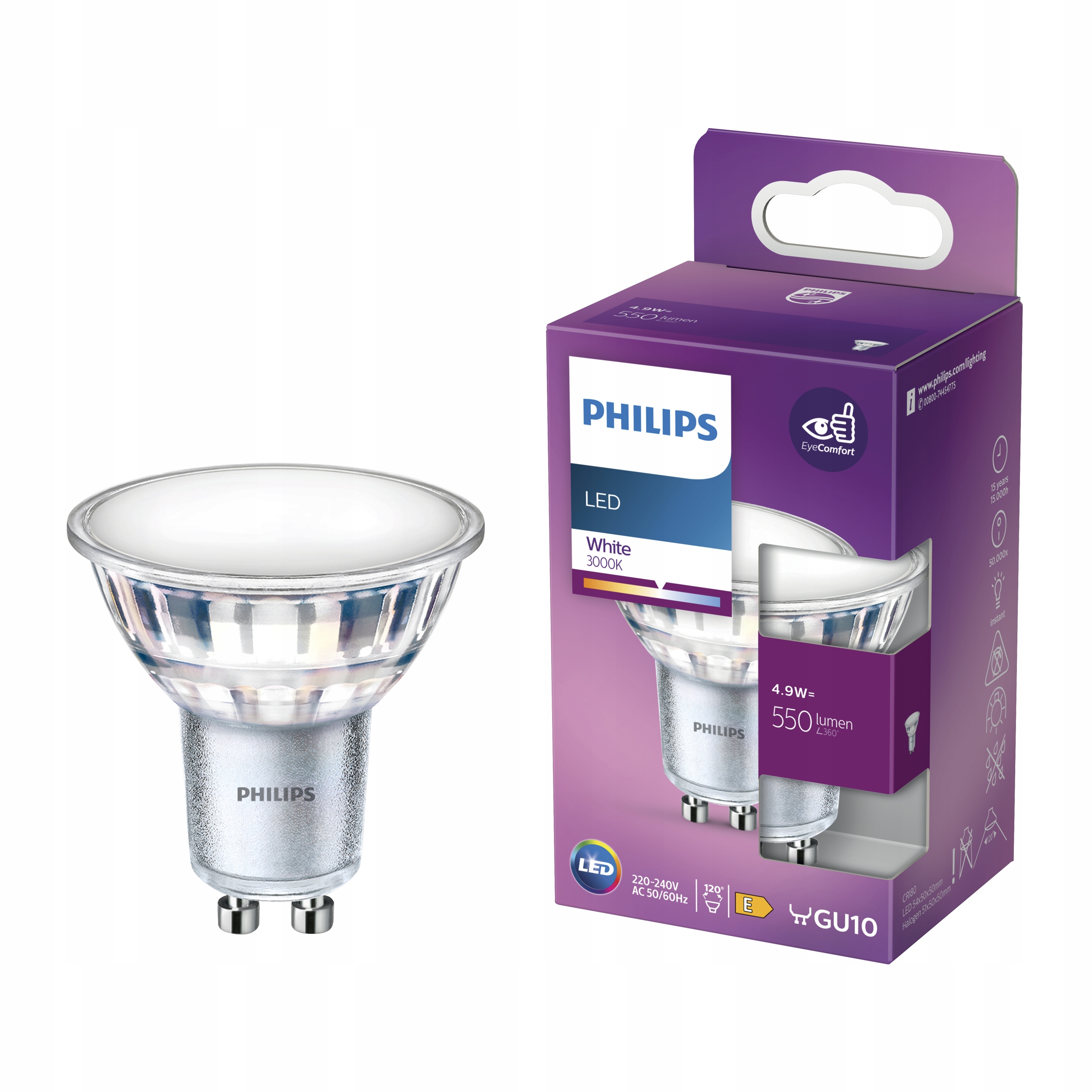 Żarówka LED 4,9 W 550 lm Ciepła biel Philips – Idealne oświetlenie do Twojego domu