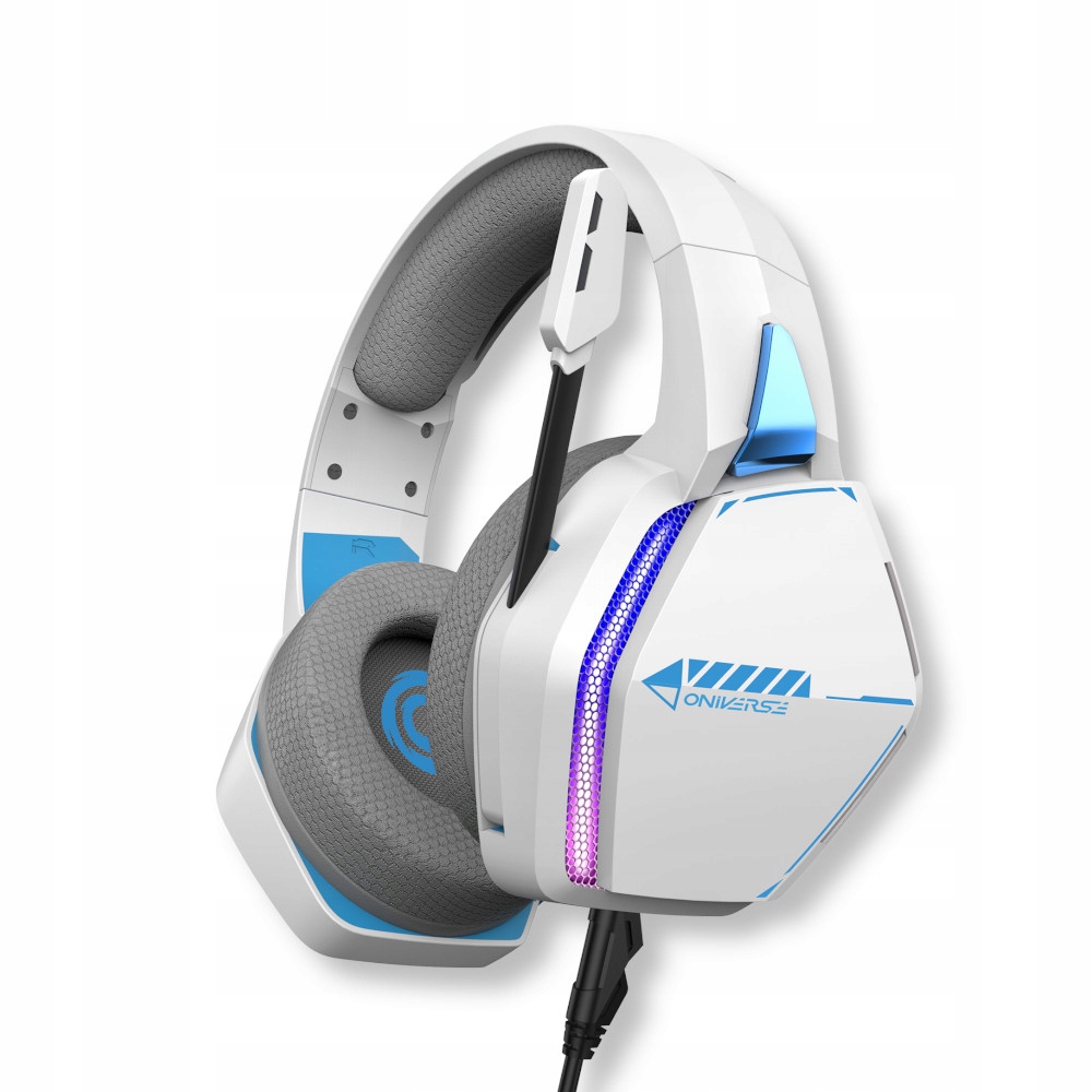 Oniverse Nebula – Przewodowy zestaw słuchawkowy gamingowy USB Typu-A w kolorze białym