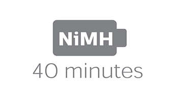 40 minut pracy na zasilaniu akumulatorowym po godzinie ładowania