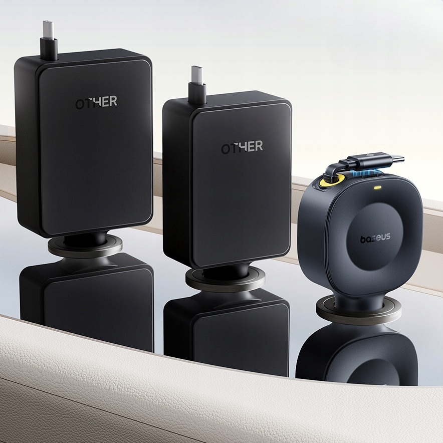 Zwijany kabel USB-C - porządek w samochodzie