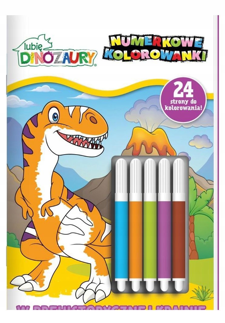 Lubię Dinozaury. Numerkowe kolorowanki. W prehistorycznej krainie – Kreatywna zabawa dla dzieci
