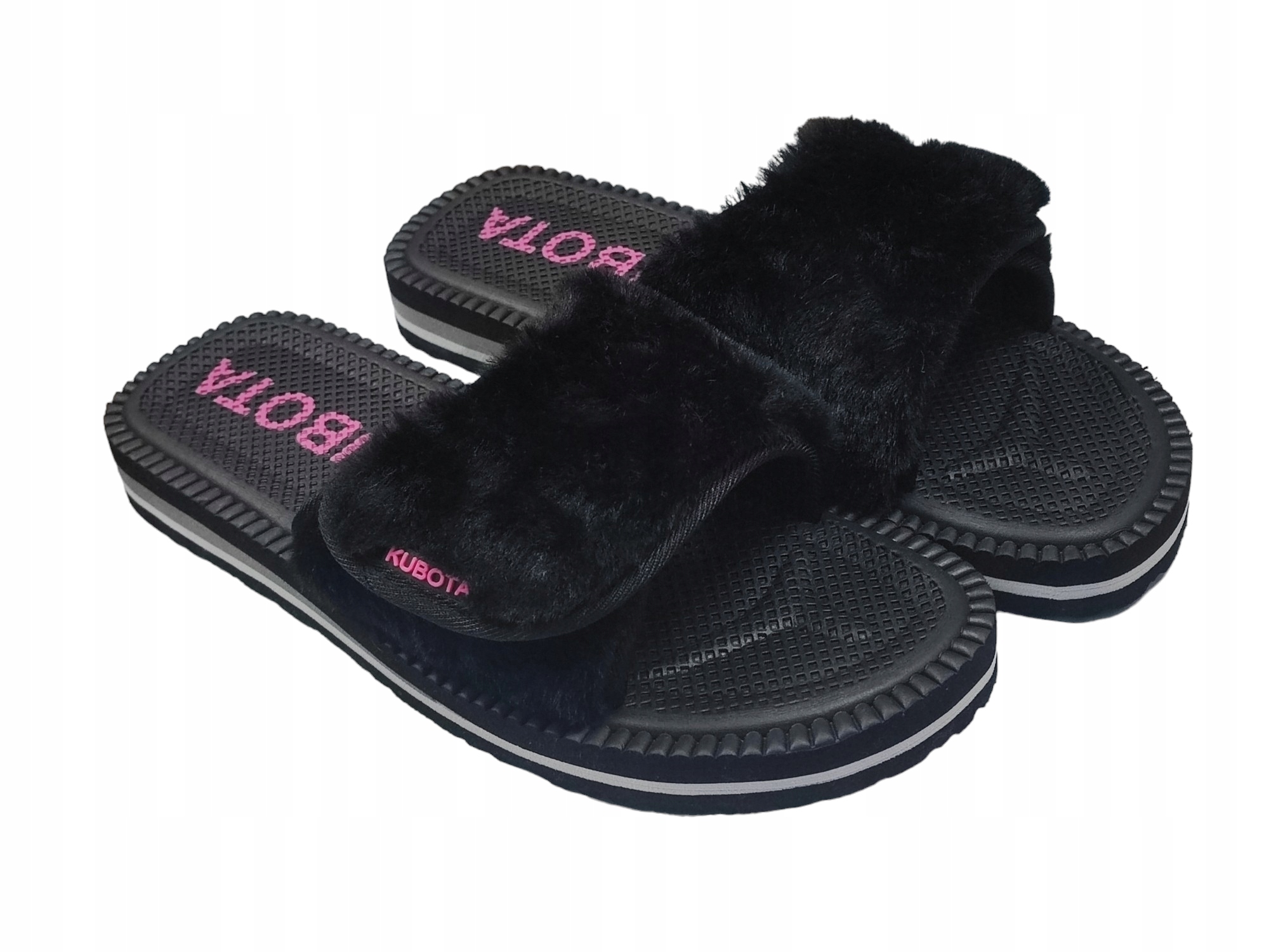 Piankowe klapki Kubota - Rzep Rozmiar 39 - Czarne – Komfort i styl na co dzień