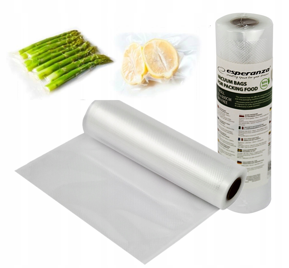 EKV00SP1 Esperanza rękaw foliowy do zgrzewarki próżniowej 22x600cm – Idealne rozwiązanie do przechowywania żywności