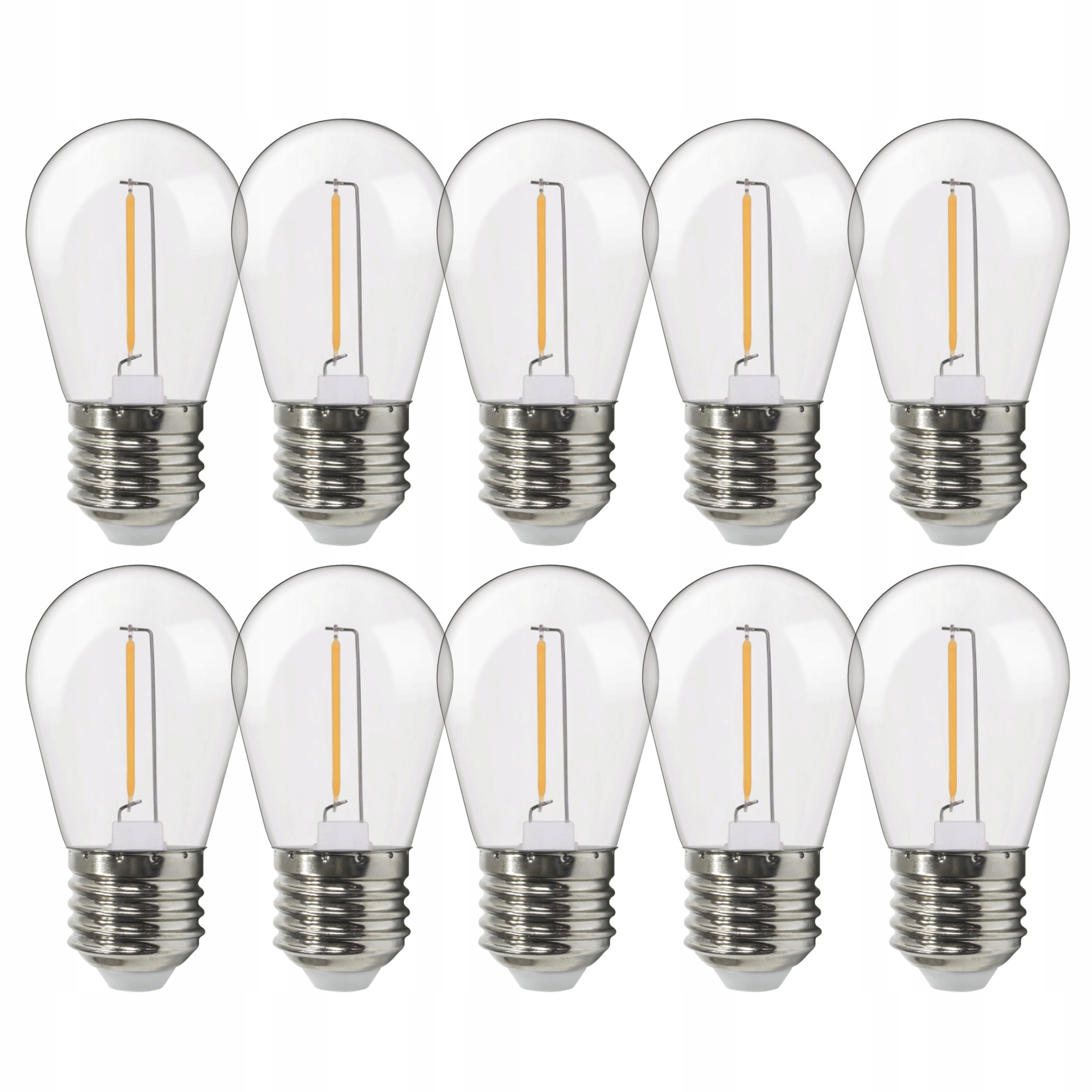 Zestaw 10x Żarówka LED E27 KULKA ST45 1W 360° - Ozdobna do Girlanda Ogrodowa