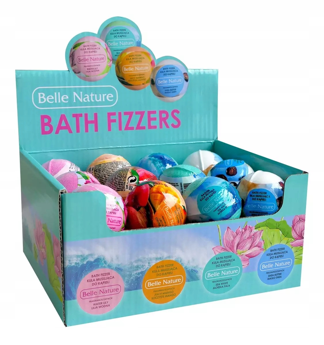 Efekty relaksacyjne i pielęgnacyjne kul do kąpieli Belle Nature