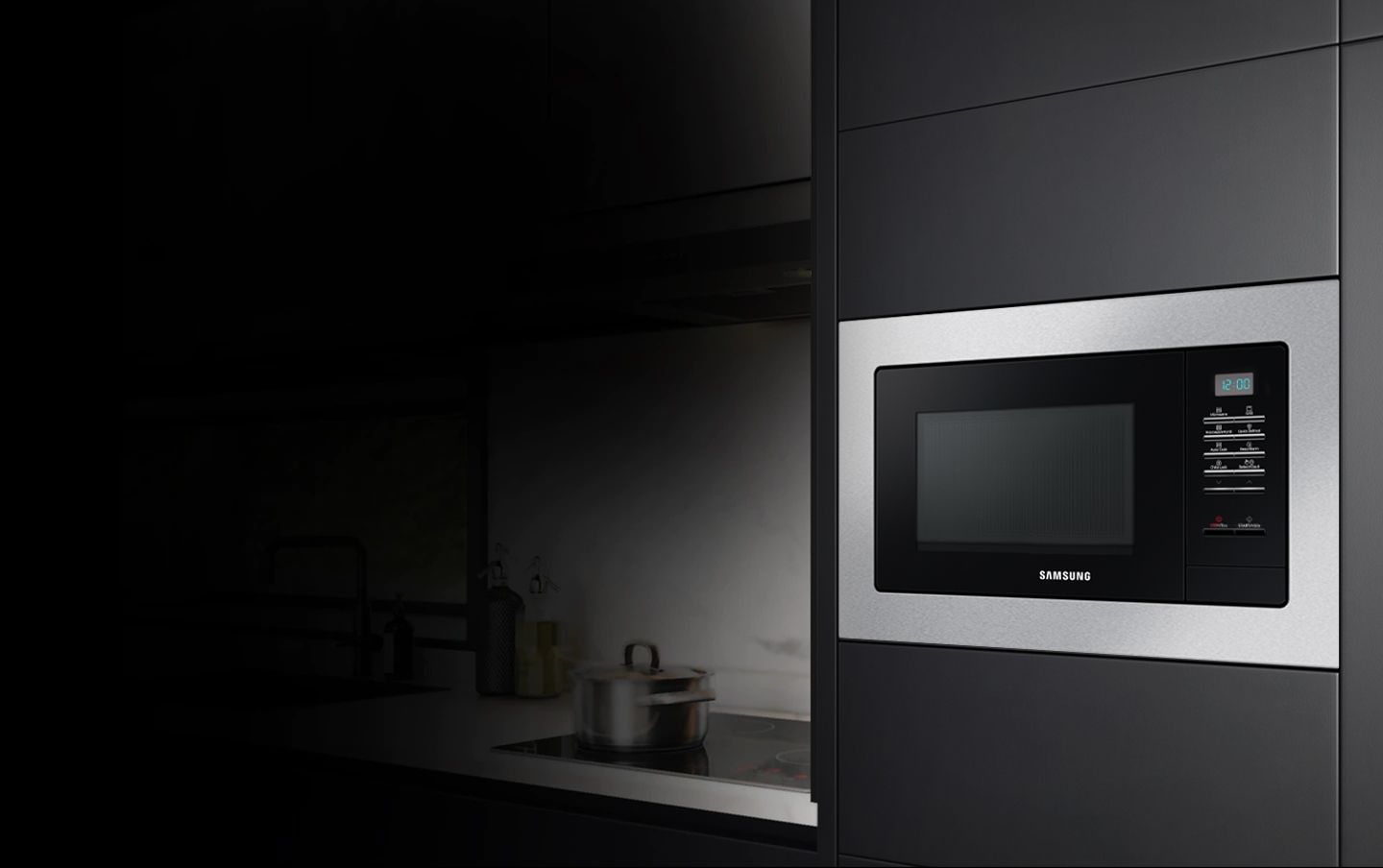 Cuptor cu microunde incorporabil Samsung MG23A7013CT, 23 L, 800 W, Afisaj electronic, Argintiu 8 Unknown Image