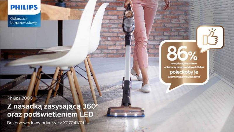 Philips Bezprzewodowy odkurzacz. Wygodne rozwiązanie na co dzień Philips Bezprzewodowy odkurzacz. Wygodne rozwiązanie na co dzień