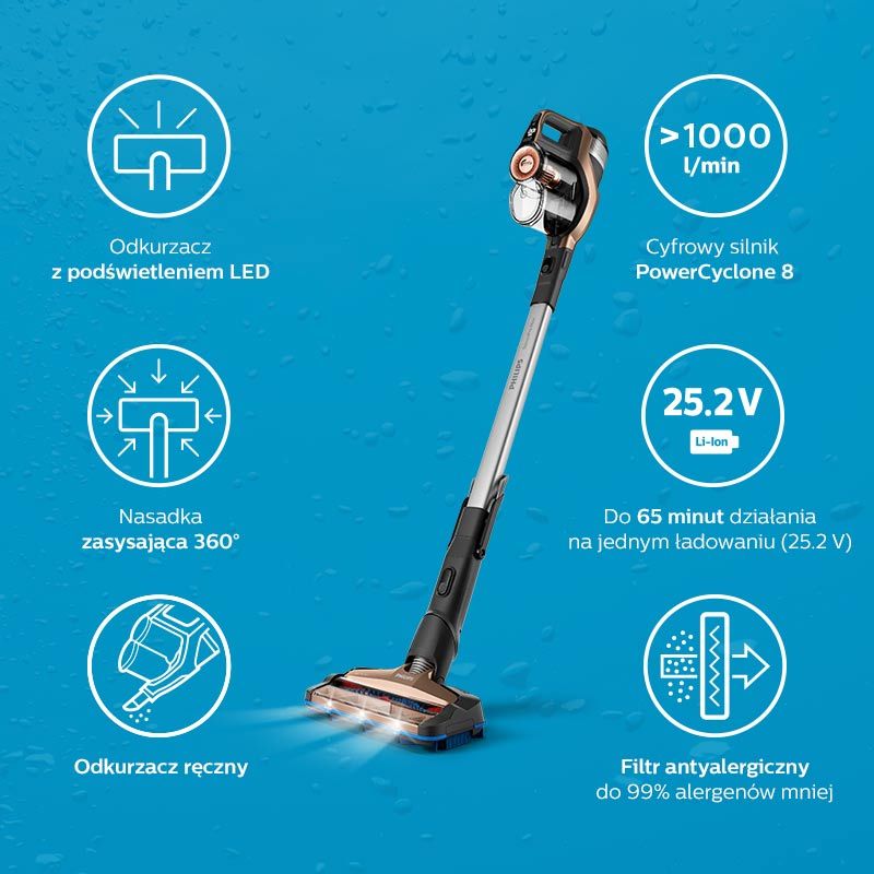 Philips Bezprzewodowy odkurzacz. Wygodne rozwiązanie na co dzień Philips Bezprzewodowy odkurzacz. Wygodne rozwiązanie na co dzień