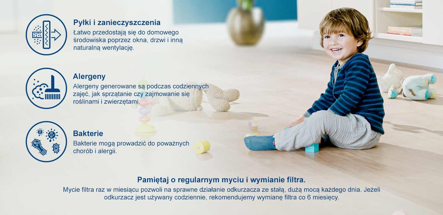 z filtrem antyalergicznym z filtrem antyalergicznym
