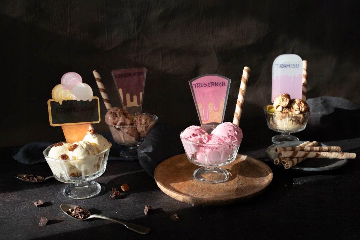 Cenówki, wtykacze do lodów Lód 10 sztuk – Eleganckie oznaczanie smaków lodów