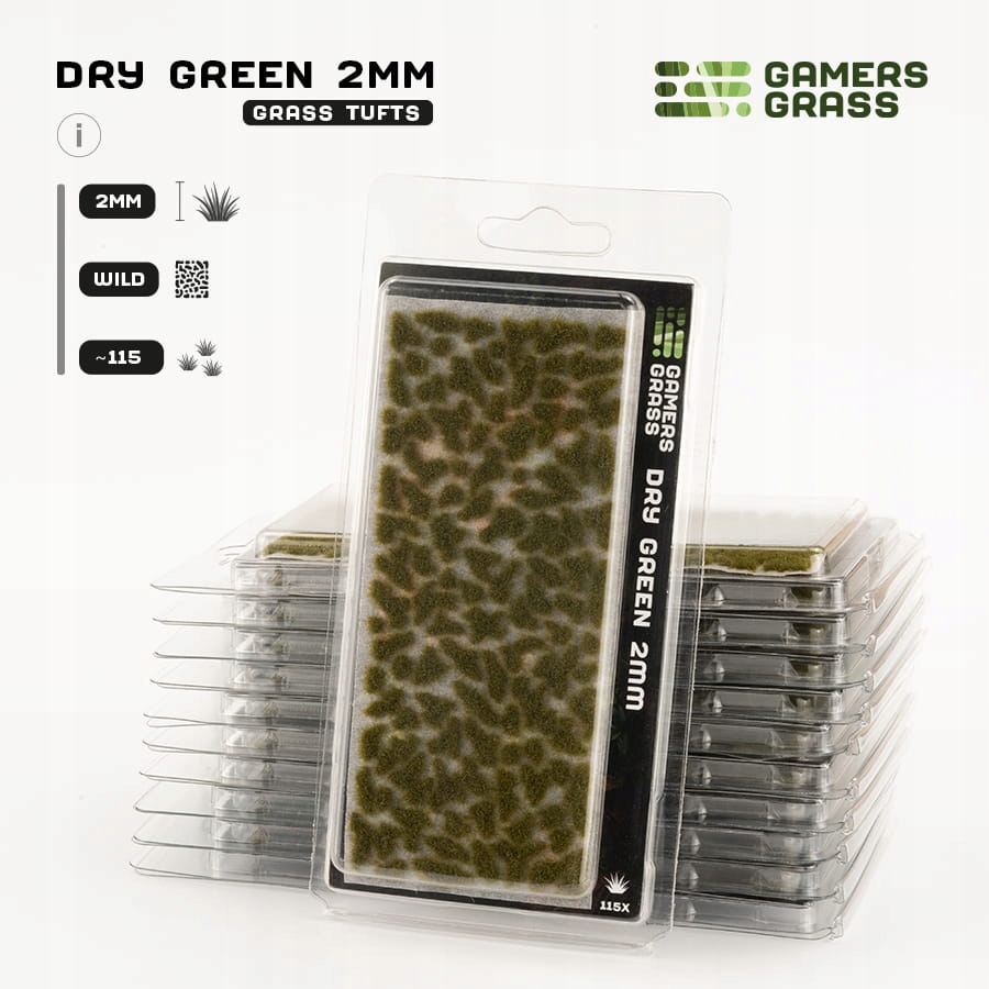 Gamers Grass: Kępki trawne - 2 mm - Dry Green Tufts (Dzikie)