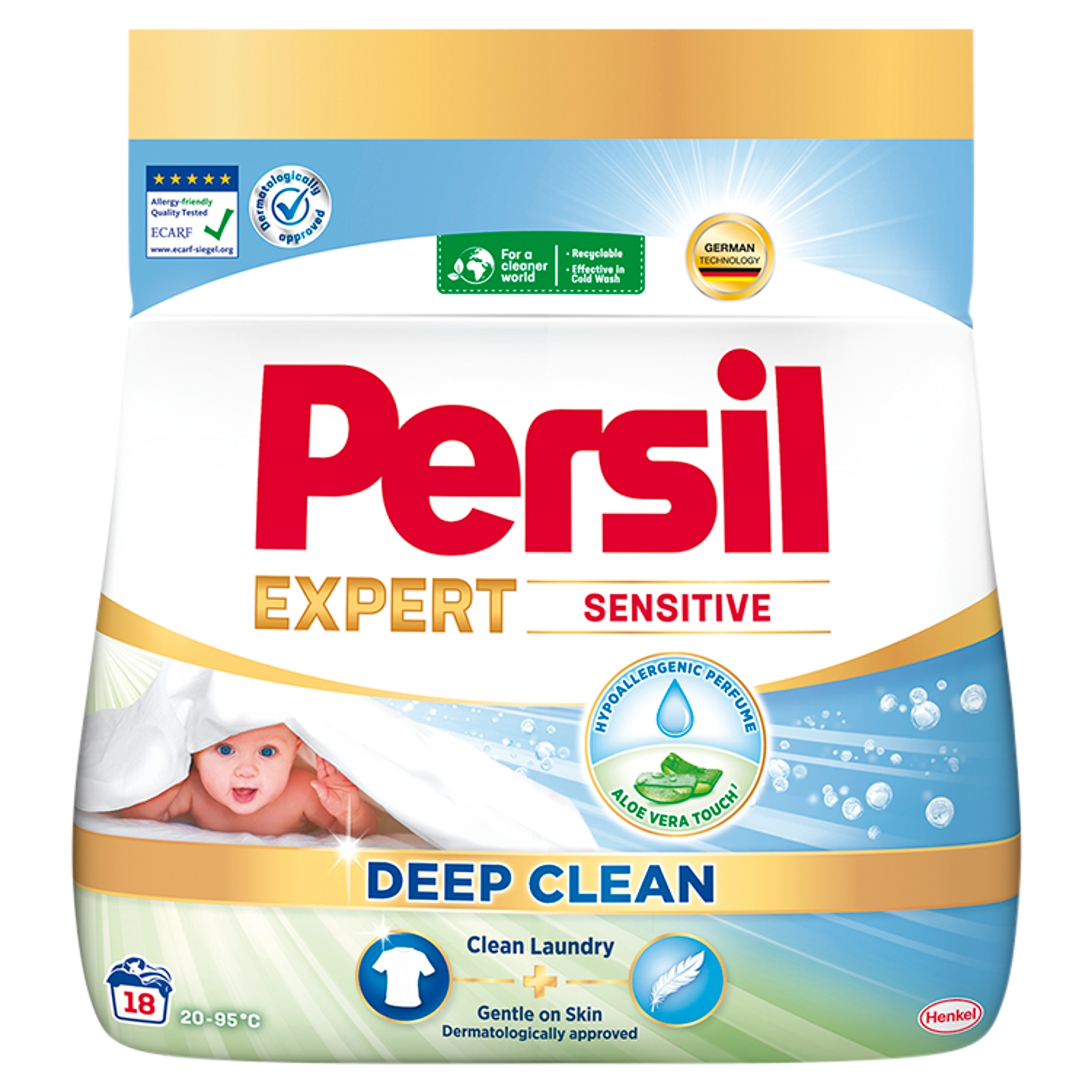 Persil Expert Sensitive proszek do prania białych tkanin 990g – Delikatność i skuteczność w jednym