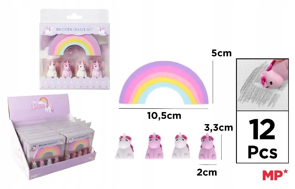 Gumka ścieralna Unicorn – Doskonały wybór dla każdego biura