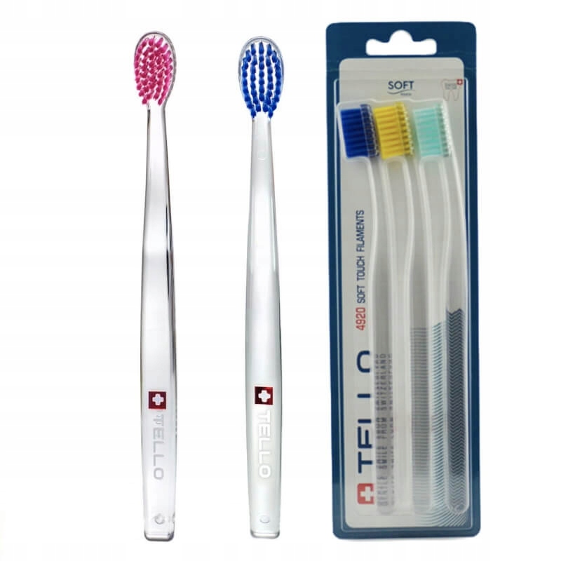 Szczoteczka do zębów Tello TELLO 4920 SOFT TRIO 3-pak – Delikatna pielęgnacja jamy ustnej