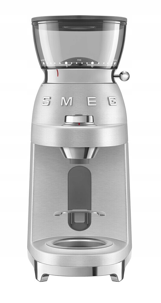 Młynek do kawy SMEG 50s Style CGF02SSEU – Elegancja i funkcjonalność w Twojej kuchni