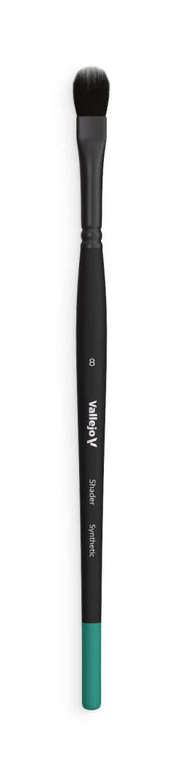 Pędzel Vallejo B06008 - Filbert Shader Flat Synthetic Brush No. 8