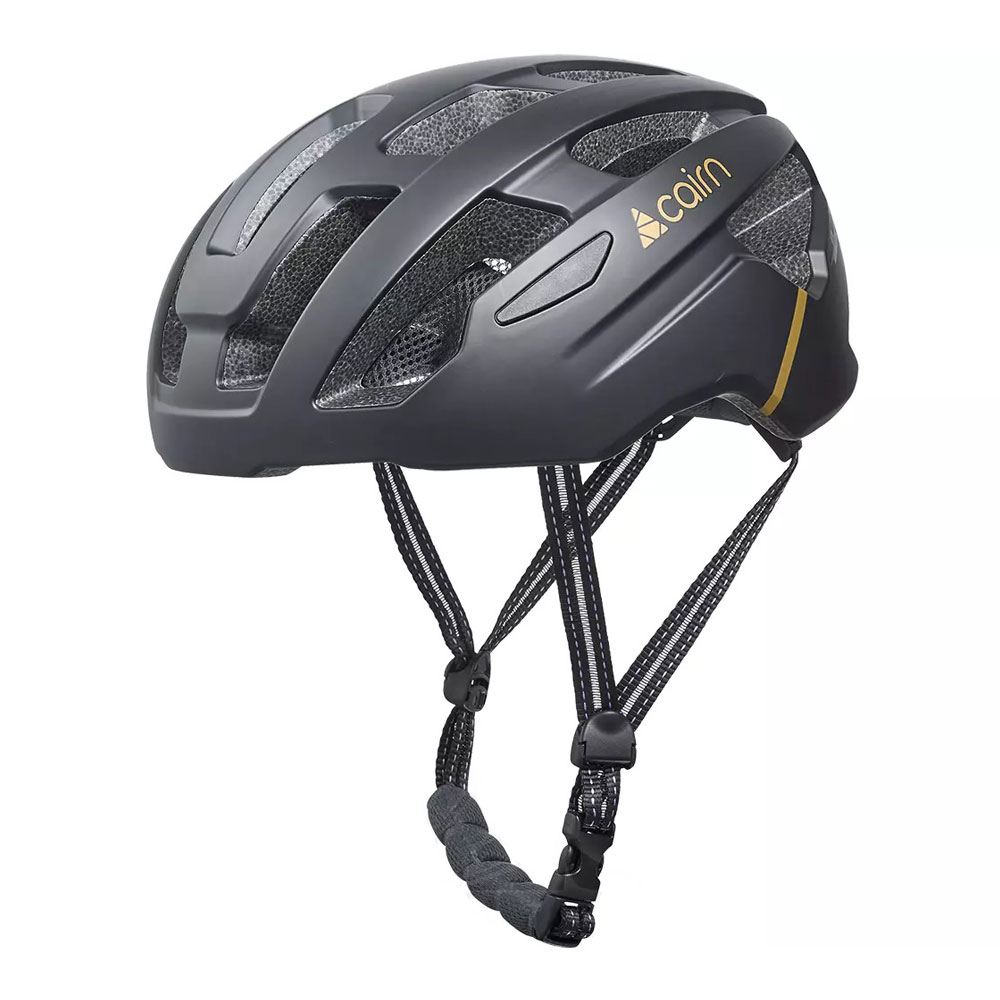 Kask Rowerowy Cairn PRISM II Mat Black Gold – Bezpieczeństwo i komfort na każdej trasie