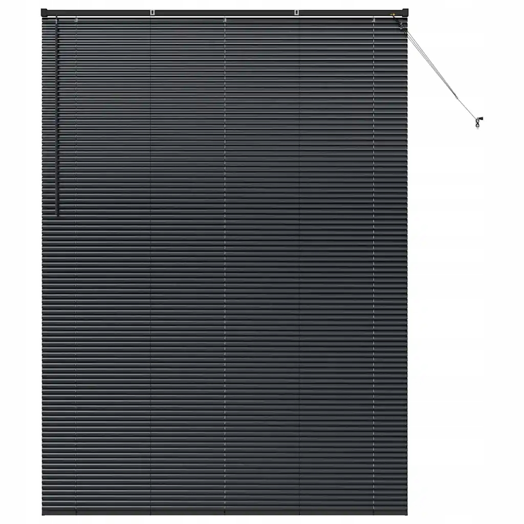 Żaluzja okienna z zasłonami Czarny Aluminium Lumarko – Elegancja i funkcjonalność w Twoim wnętrzu