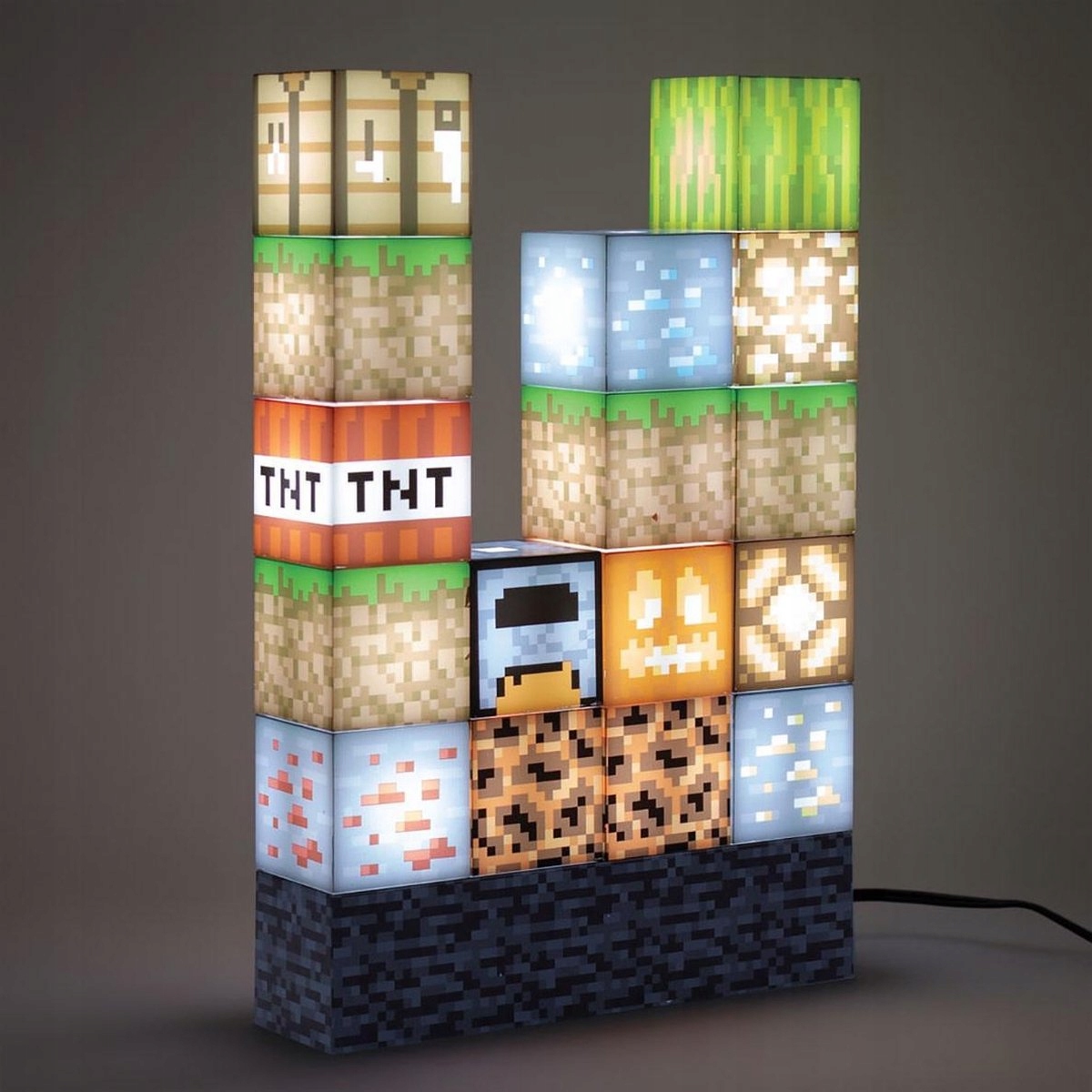 PALADONE Minecraft Lampka (bloki) – Stwórz swoją unikalną scenę świetlną