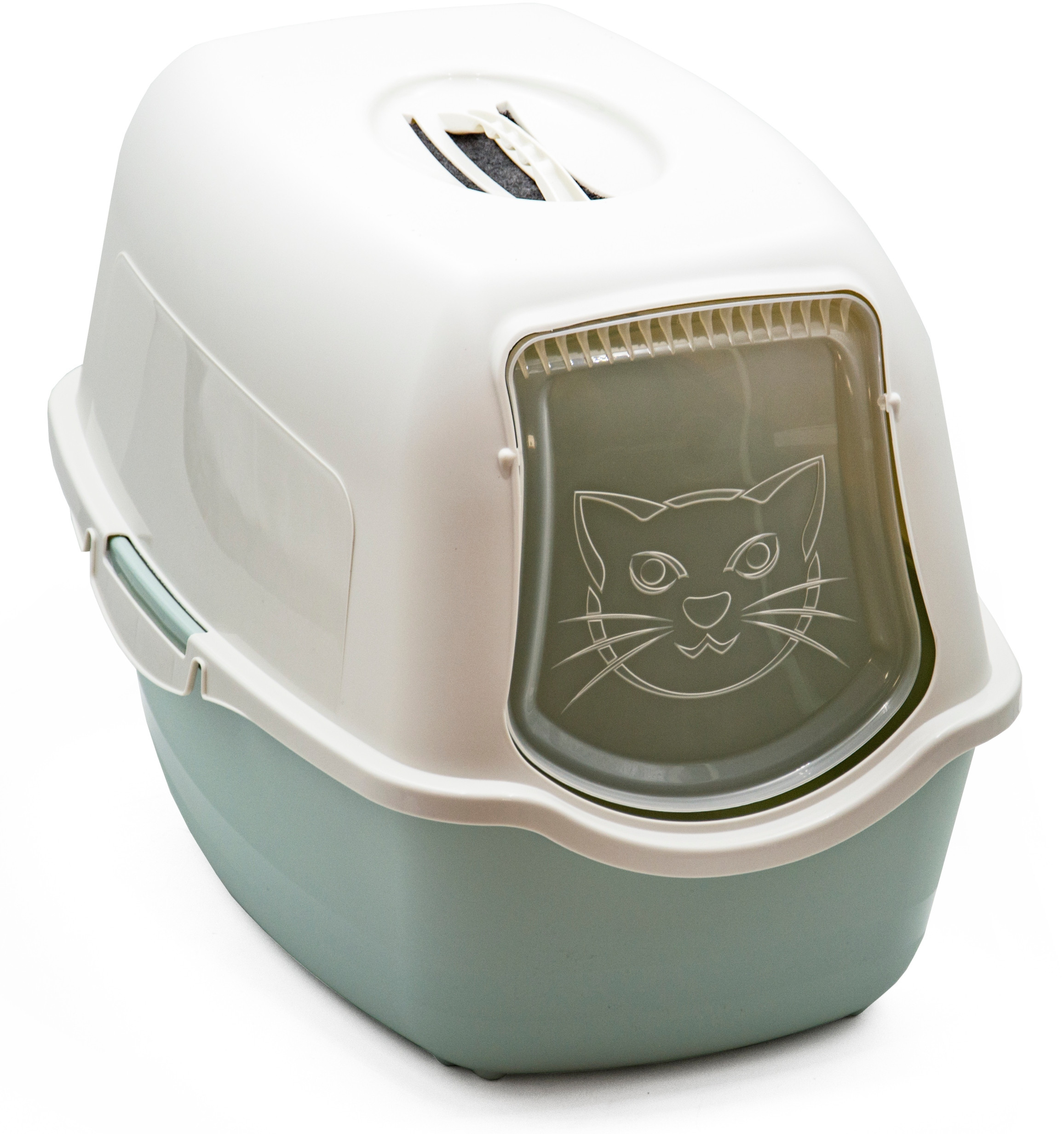 Aucune Toaleta - Woda zielona i biała – Komfortowa kuweta dla kota