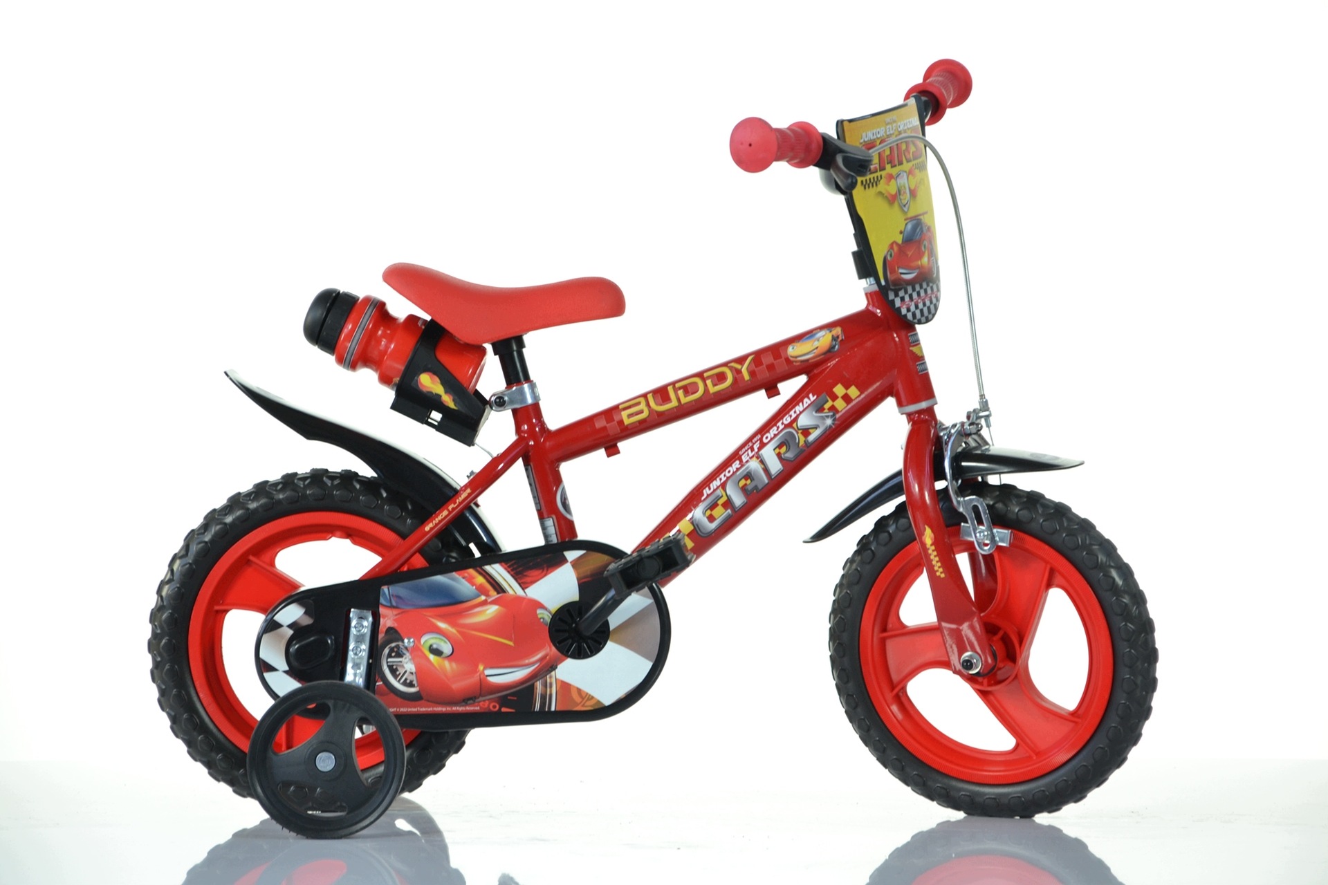 Rowerek Dziecięcy 12 cali Zygzak McQueen Cars Auta Kółka Boczne Dino Bikes – Idealny dla małych fanów wyścigów