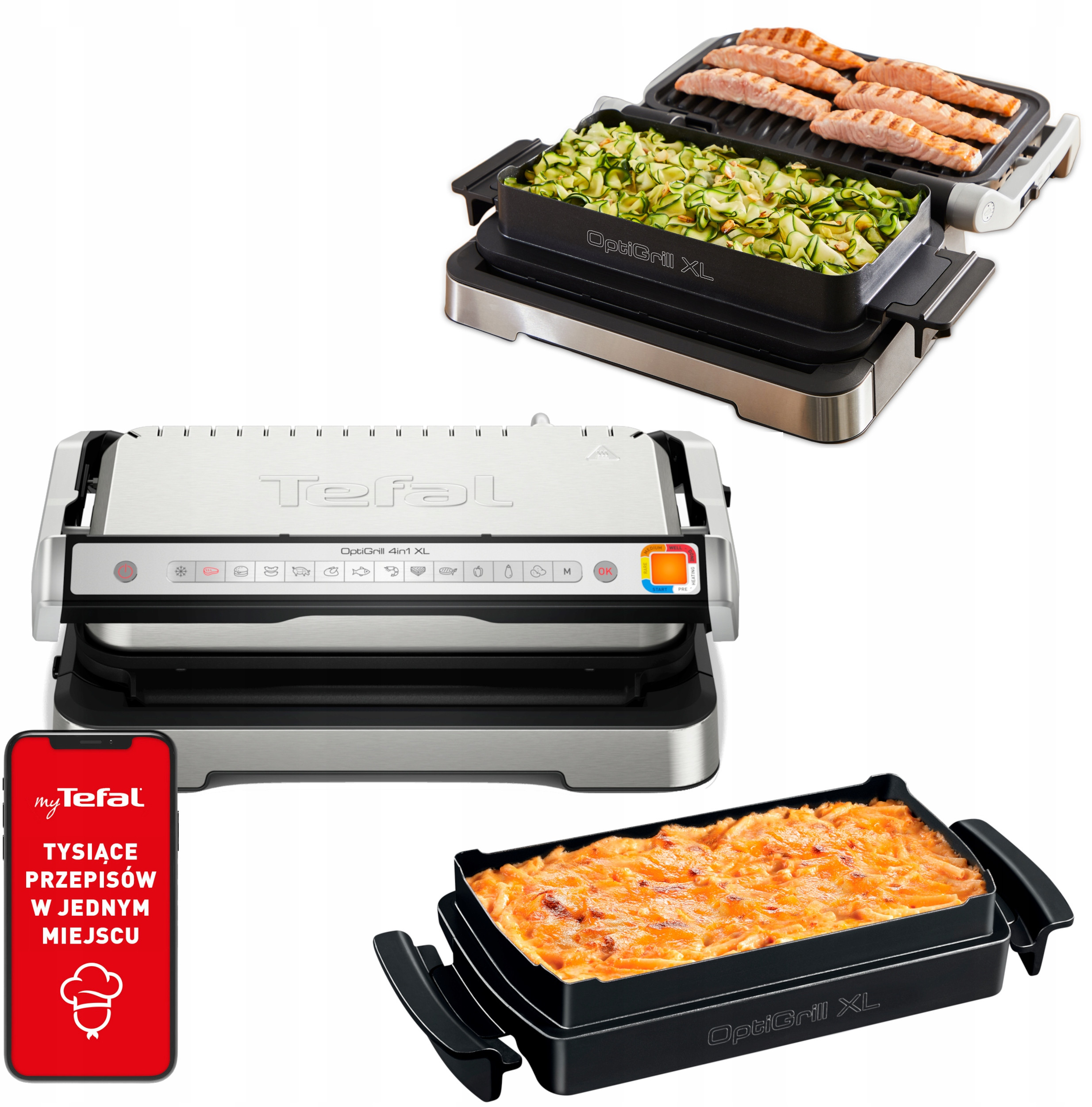 Grill elektryczny Tefal OptiGrill XL GC784D30 – Idealny do grillowania w każdych warunkach