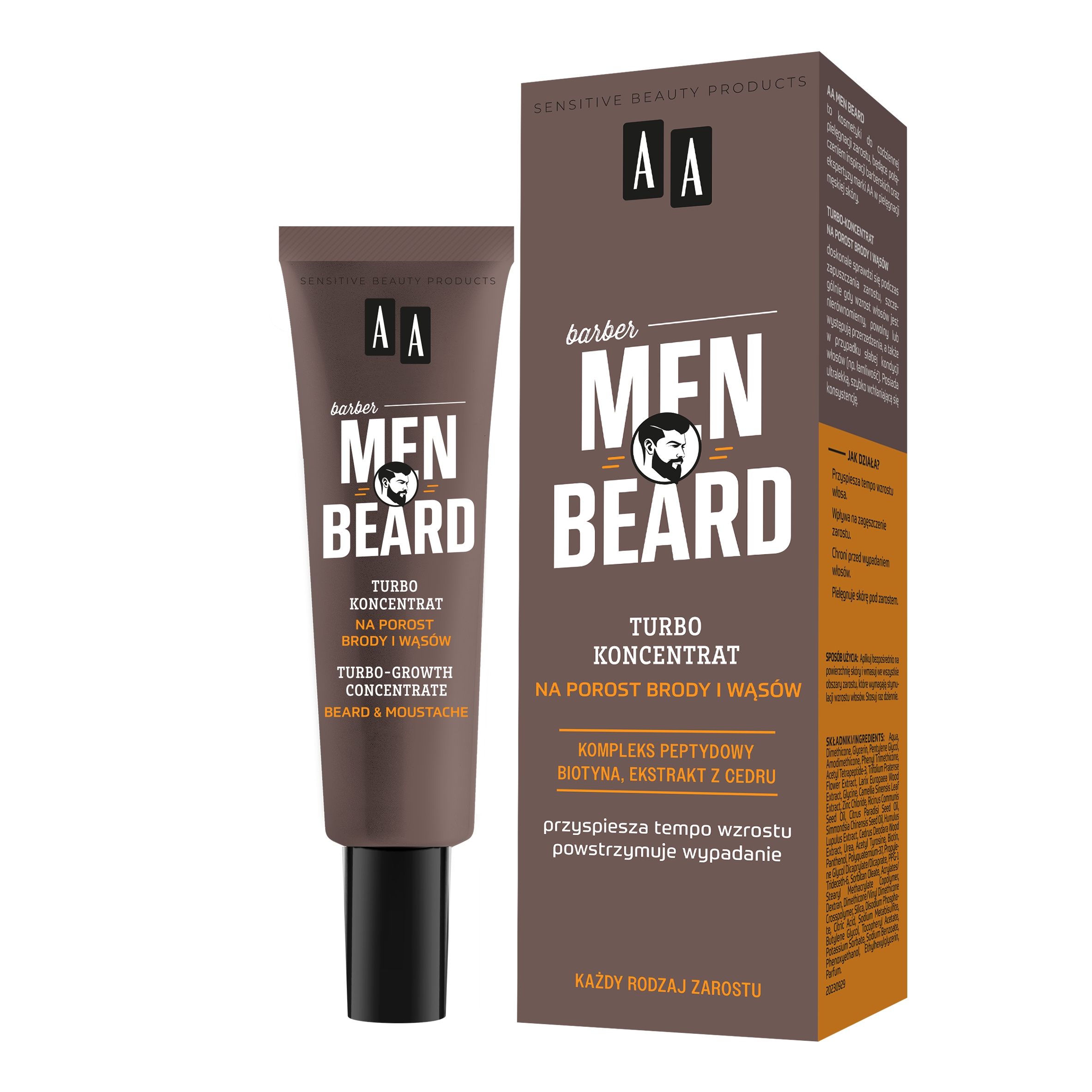 Men Beard Turbo-koncentrat na porost brody i wąsów 30ml – Idealna pielęgnacja dla mężczyzn