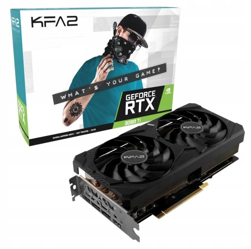 Karta Graficzna KFA2 GeForce RTX 3060 Ti PLUS 1-Click OC V2 LHR 8GB GDDR6X – Wydajność i styl w jednym