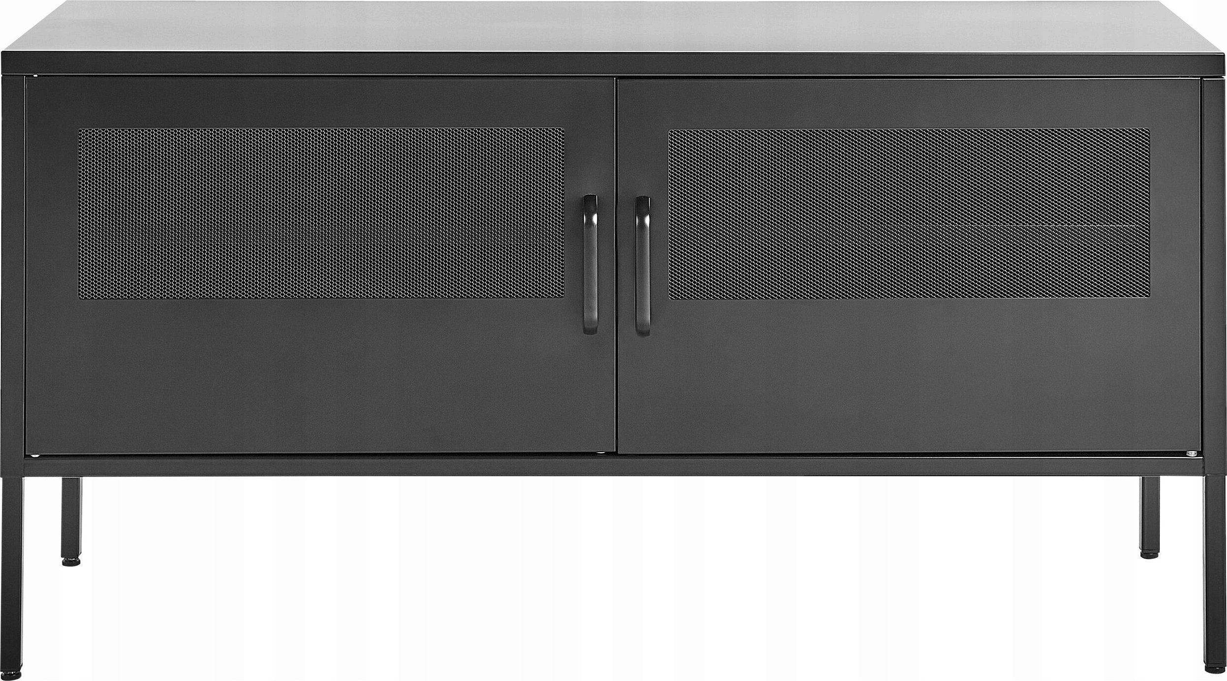 Industrialny design z drzwiczkami z metalowej siatki