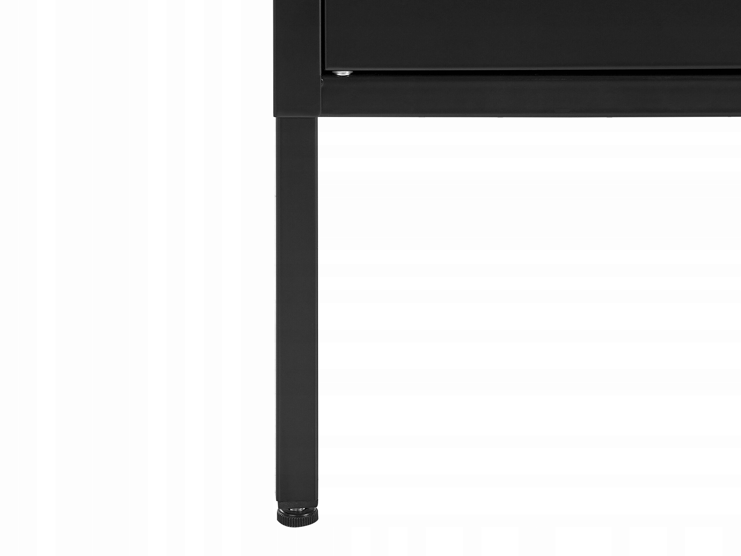 Szafka dwudrzwiowa metalowa czarna MORLEY – Elegancja i funkcjonalność w Twoim wnętrzu