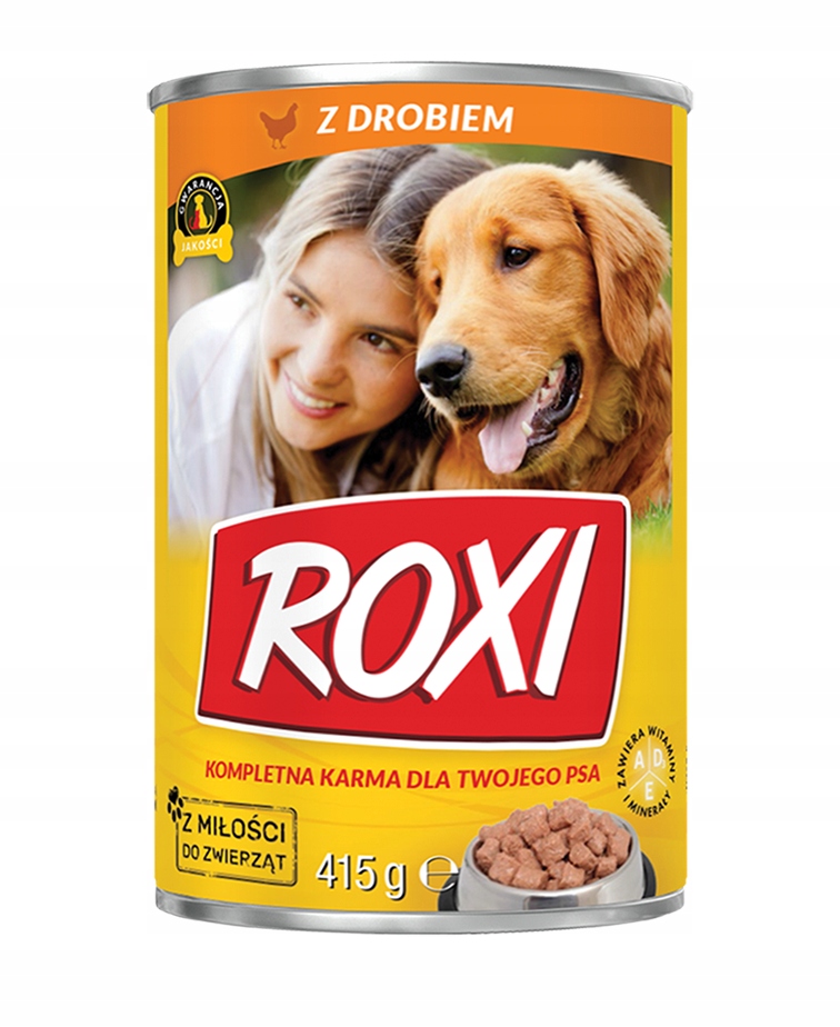 ROXI Puszka 24x415g z drobiem – Doskonałe pożywienie dla Twojego ptactwa