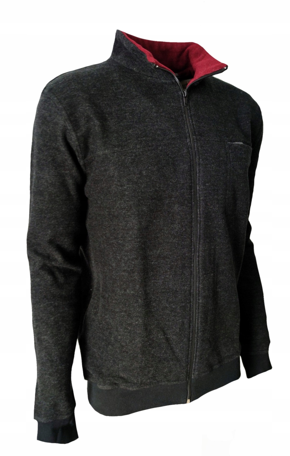 Bluza męska sportowa GRAFIT rozpinana 4XL BASTION Kolor czarny