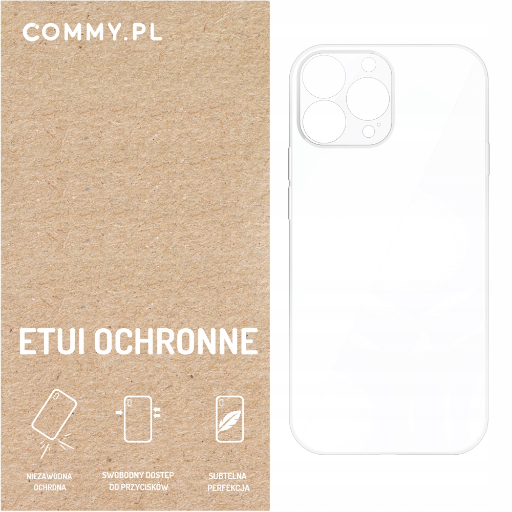Przezroczyste etui COMMY Slim 2 mm – Styl i ochrona dla iPhone 13 Pro