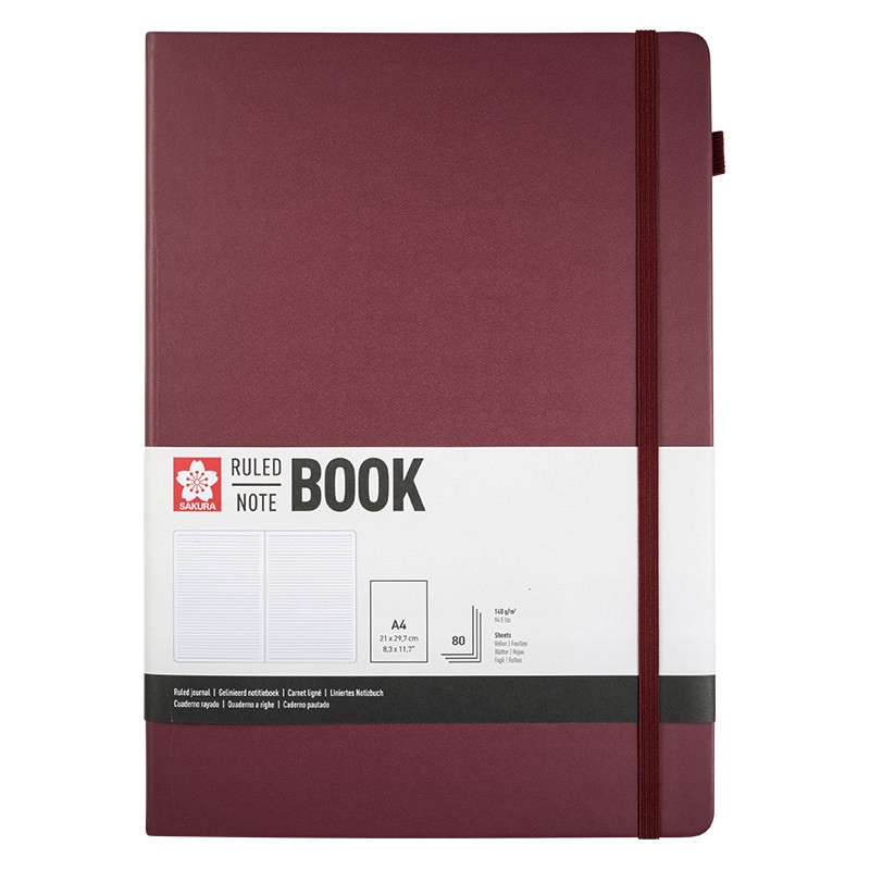 Notatnik DIN A4 liniowany, morwowy Hardcover – Idealny do biura i firmy