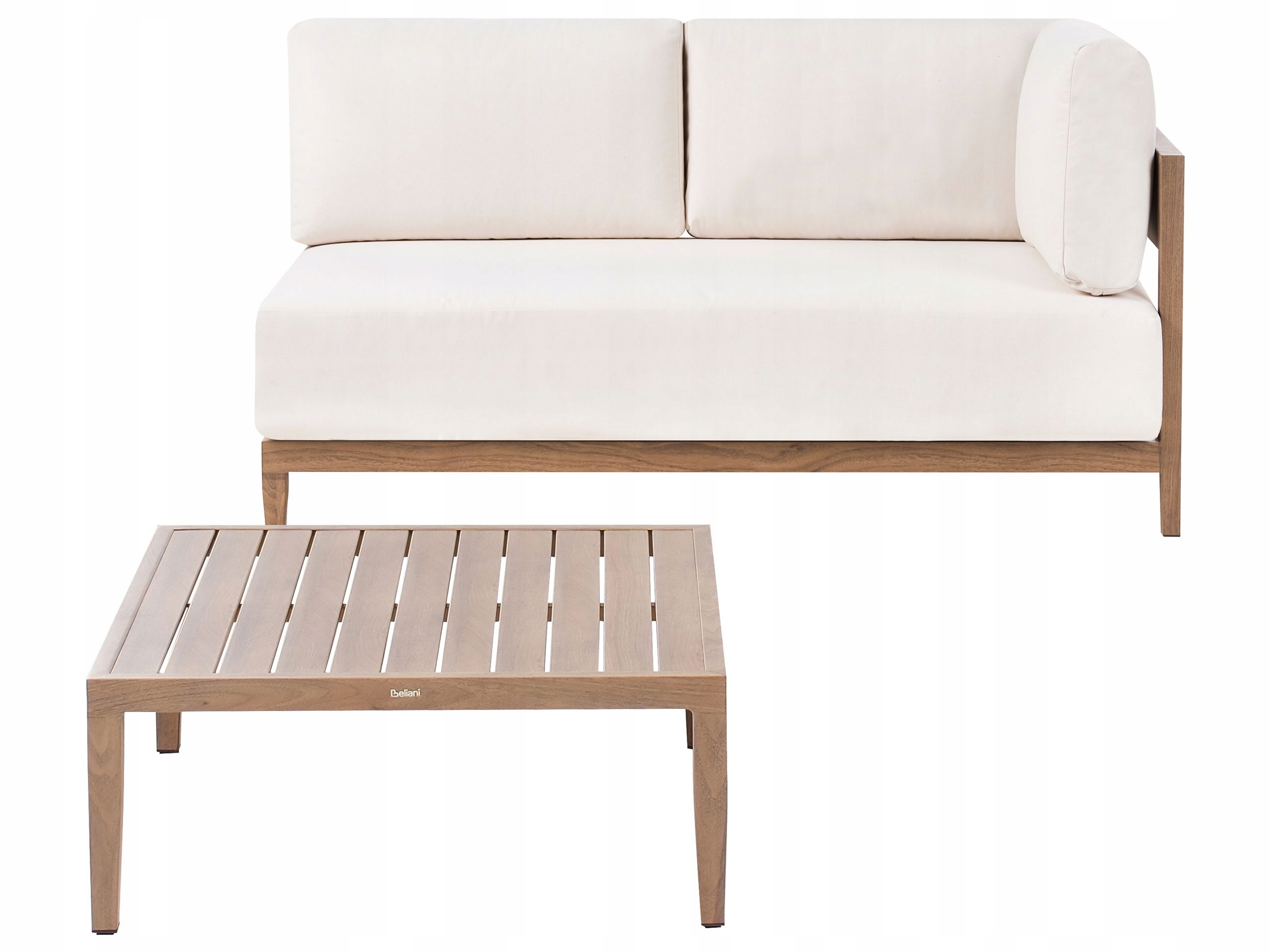 Sofa ogrodowa ze stolikiem dla 2 osób SAMPIERI Metal Brązowy – Elegancja i komfort w Twoim ogrodzie