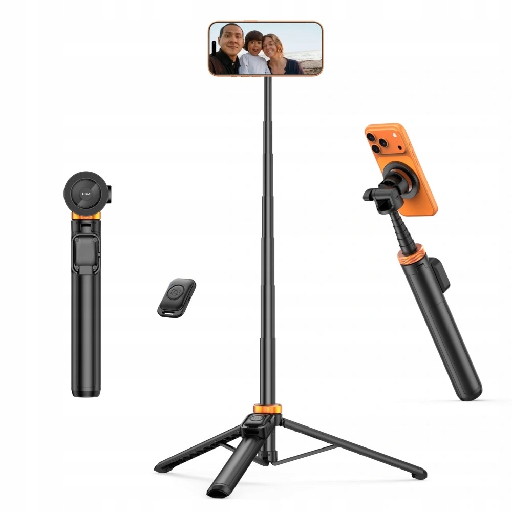 Magsafe Bluetooth Selfie Stick Tripod Black – Ideal do robienia zdjęć i filmów