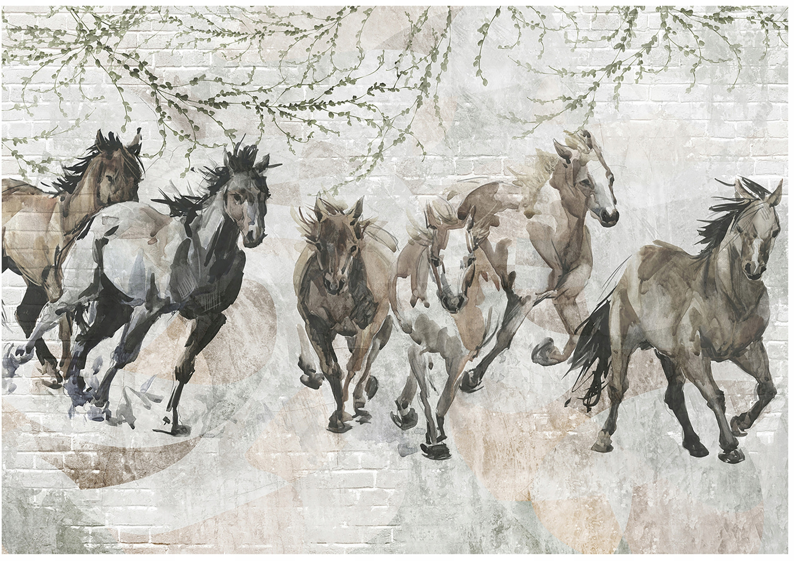 Fototapeta Winylowa Konie Vintage Do Sypialni Salonu 416x254 – Nowoczesna dekoracja ścienna