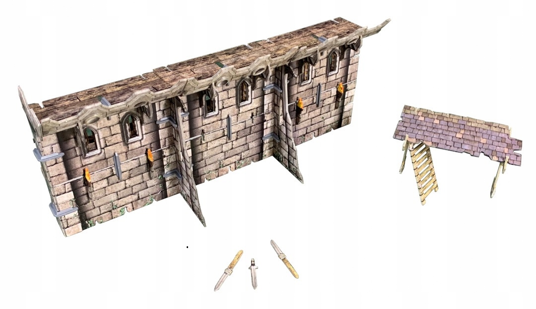 Modułowe elementy muru miejskiego