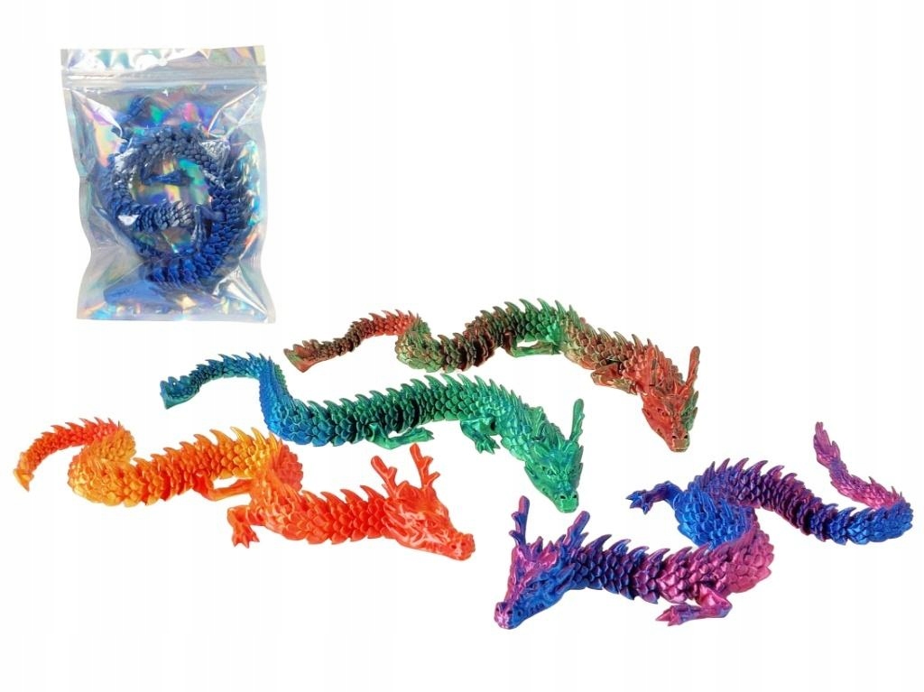 Smok 3D 45cm MIX – Magiczna zabawa dla dzieci