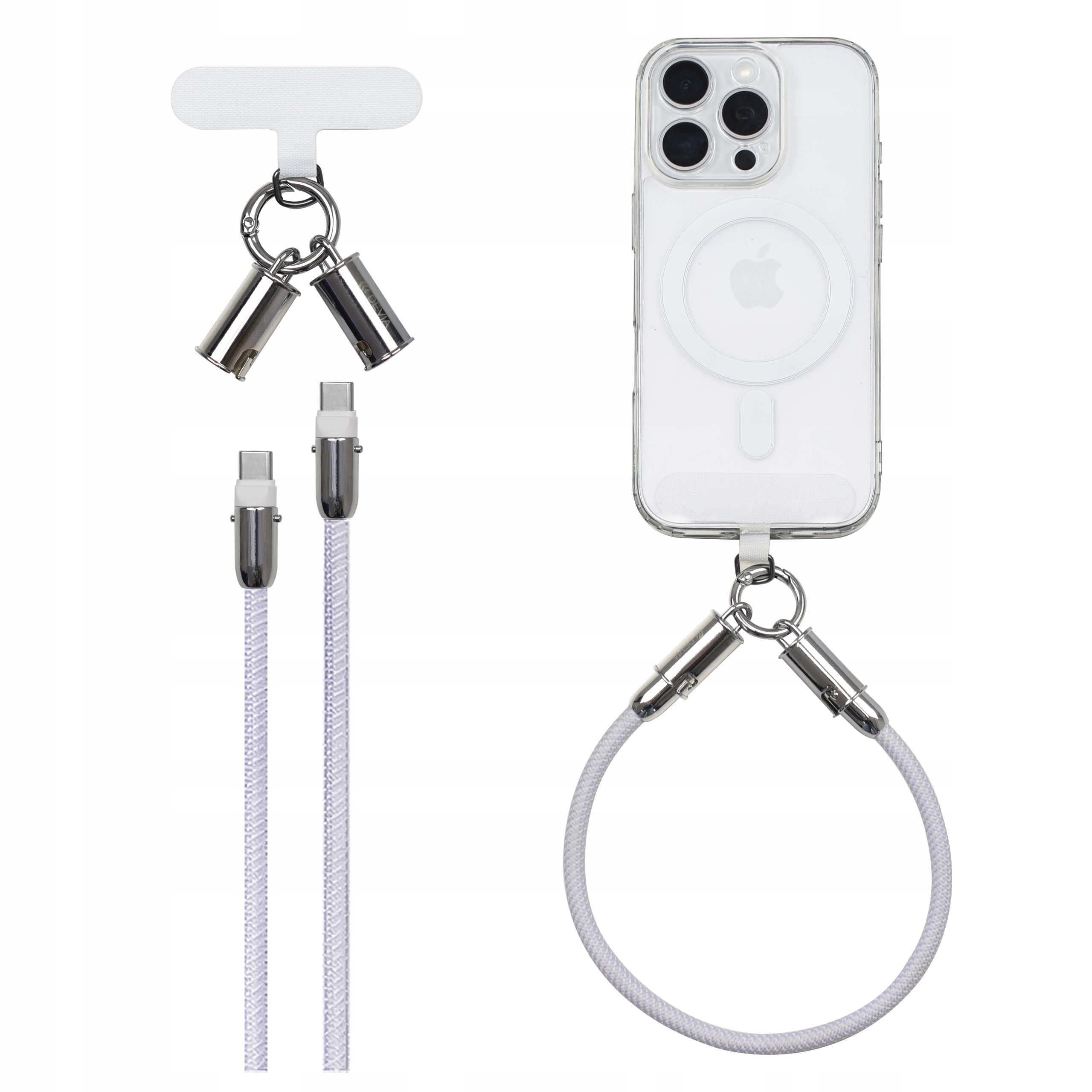 Devia kabel uniwersalna smycz 2w1 PD USB-C - USB-C 0,3 m 60W – Praktyczność i styl w jednym