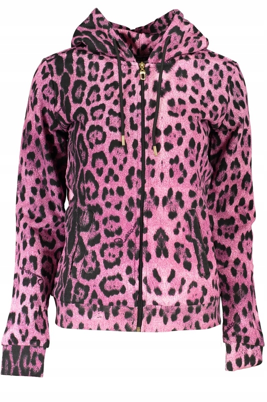 Cavalli Class RÓŻOWA BLUZA DAMSKA KLASY CAVALLI Z ZAMKIEM XL – Styl i komfort w jednym
