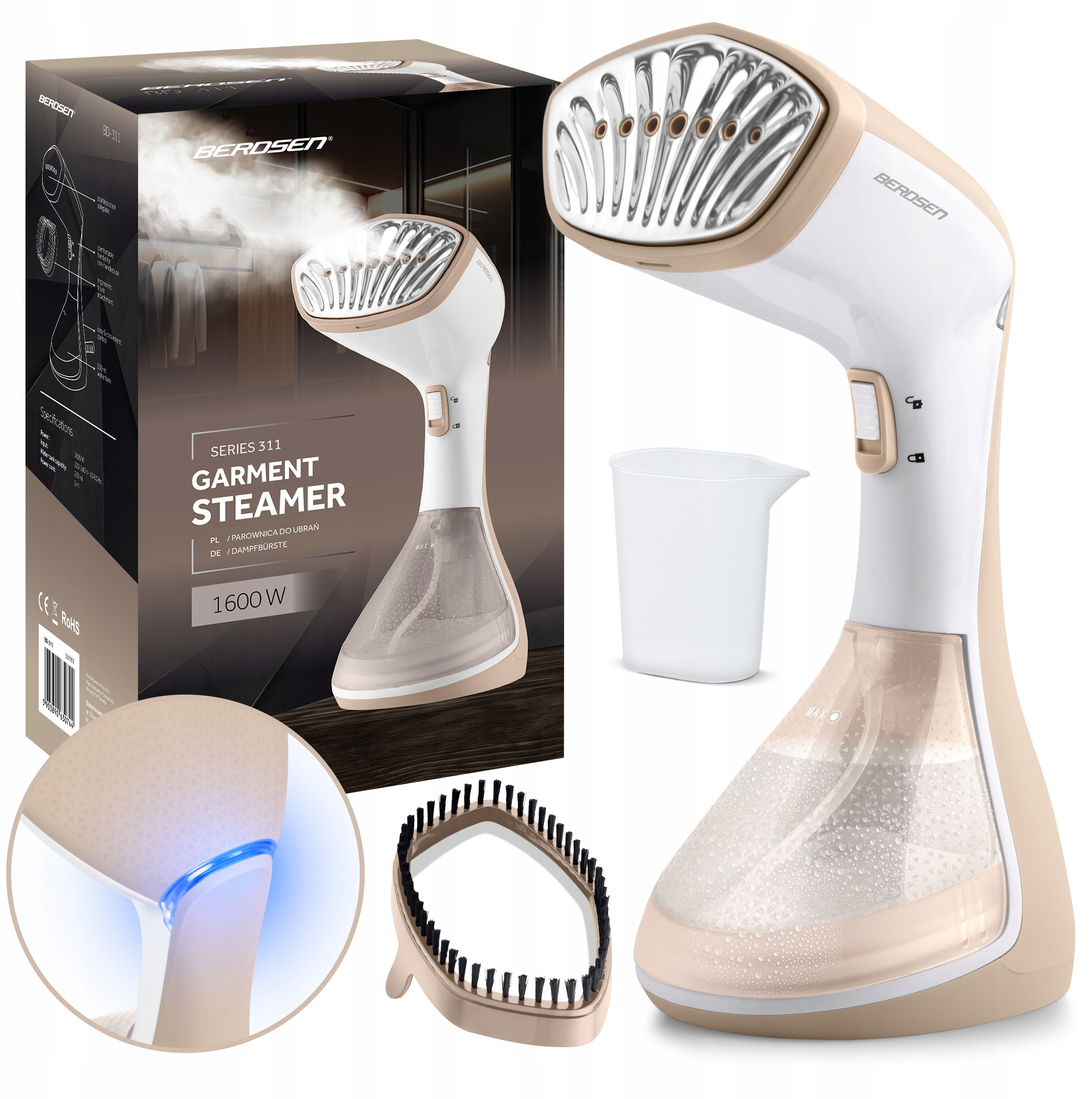 Parownica do ubrań Berdsen BD-311 – Skuteczne usuwanie zagnieceń