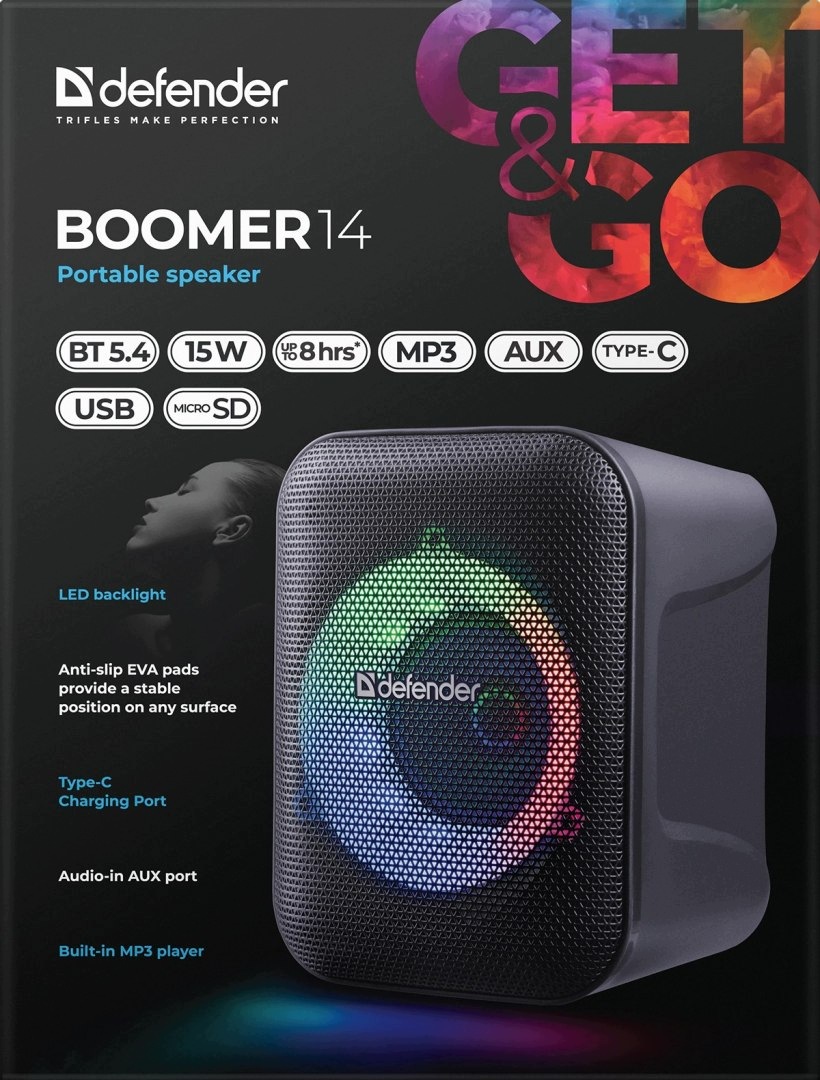 Głośnik BOOMER 14 Bluetooth 15W – Muzyka w każdym miejscu