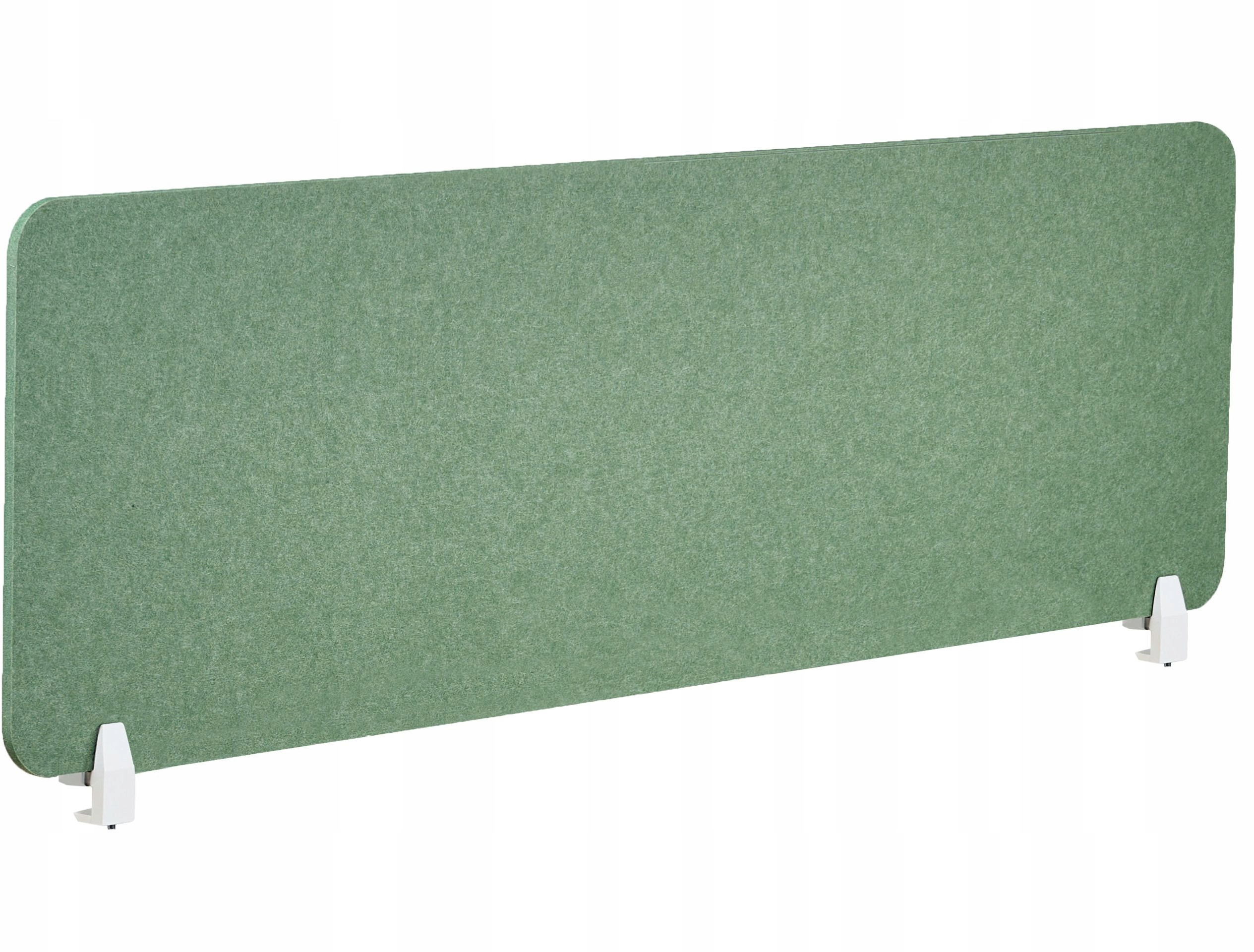 Przegroda na biurko 160 x 50 cm zielona SPLIT – Komfort i prywatność w biurze